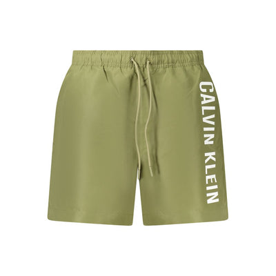 Calvin Klein Verde Polyester Men's Swim Boxer