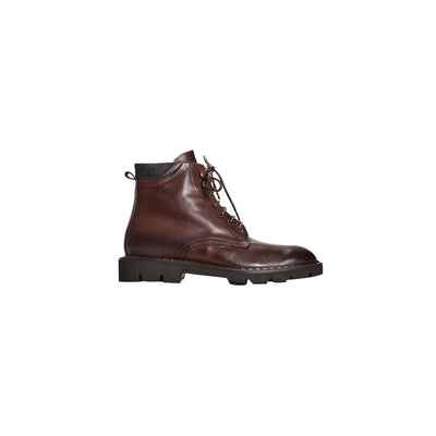 Roberto Pepe Luxury Brown Calfskin Men Boot