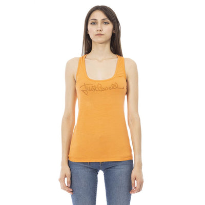 Just Cavalli Tanktop aus orangefarbenem Viskose