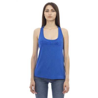Just Cavalli Tanktop aus blauer Viskose