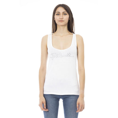 Just Cavalli Tanktop aus weißer Viskose