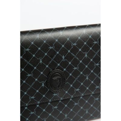 Trussardi Black Polyester Men Clutch