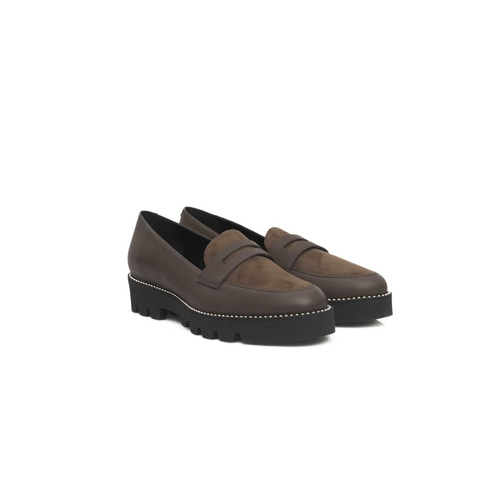 Cerruti 1881 Brauner Kuhfell-Loafer