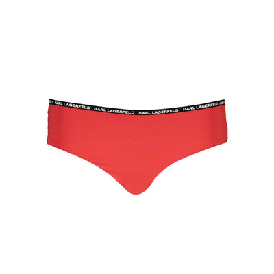 Karl Lagerfeld rote Elastan-Bademode