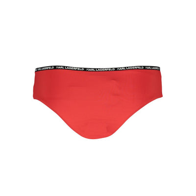 Karl Lagerfeld rote Elastan-Bademode