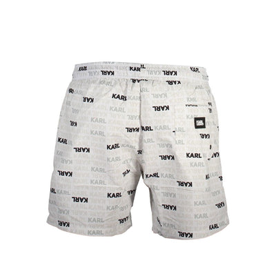 Karl Lagerfeld White Polyester Men's Swim Trunks