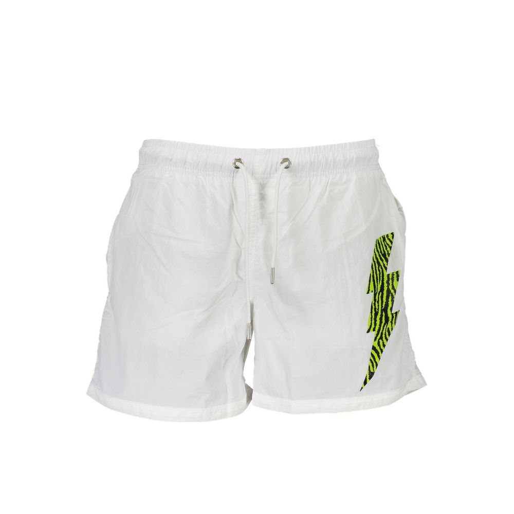 Cavalli Class White Polyamide Men's Swim Boxer
