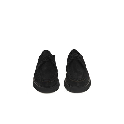 Cerruti 1881 Black Calfskin Men Derby Shoe