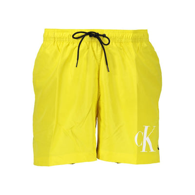 Calvin Klein Giallo Recycled Polyester Men's Swim Boxer