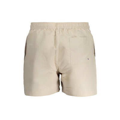 Calvin Klein Beige Polyester Men's Swim Trunk
