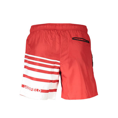 Karl Lagerfeld Rosso Poliestere Men's Swim Boxer