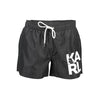 Karl Lagerfeld Black Polyester Men's Swim Trunk