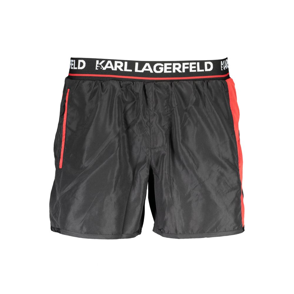 Karl Lagerfeld Nero Poliestere Mens Swim Boxer