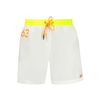 Norway 1963 White Polyamide Men's Swim Trunk
