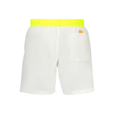 Norway 1963 White Polyamide Men's Swim Trunk