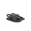 Cerruti 1881 Black Leather Men Sandal