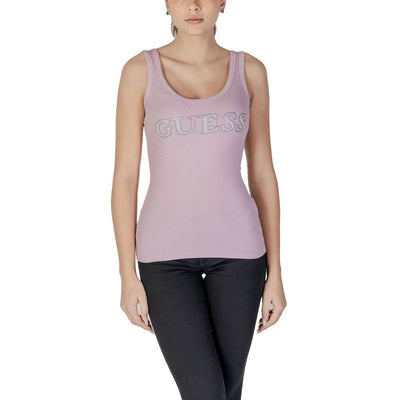 Guess Purple Cotton Tank Tops