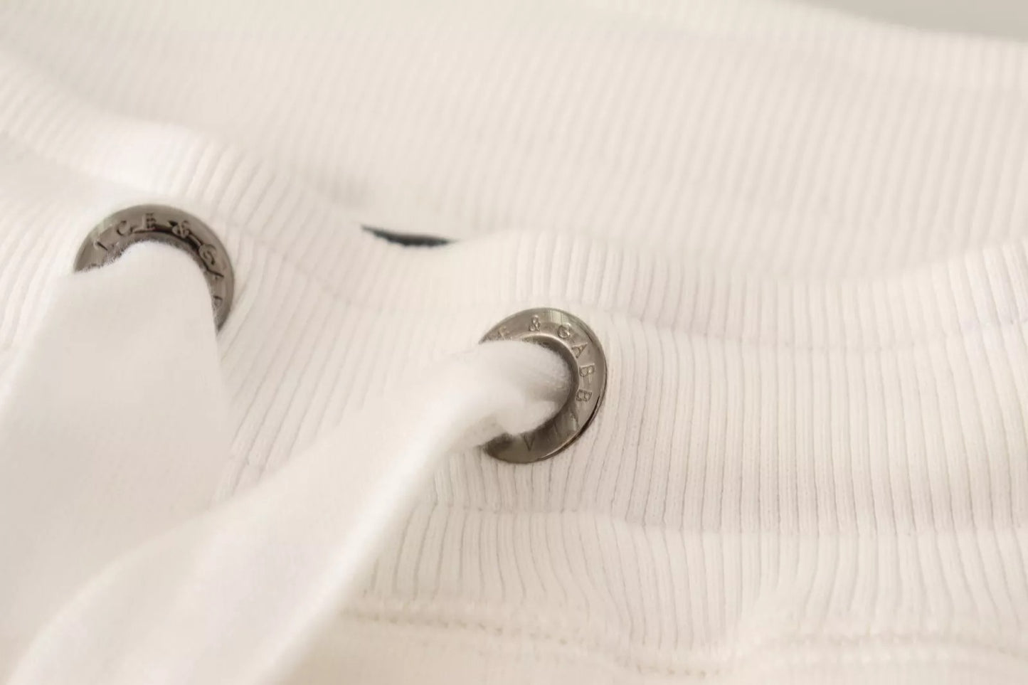 Dolce &amp; Gabbana Jogginghose aus weißer Baumwolle mit Logo-Patch