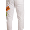 Dolce &amp; Gabbana Jogginghose aus weißer Baumwolle mit Logo-Patch