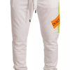 Dolce &amp; Gabbana Jogginghose aus weißer Baumwolle mit Logo-Patch