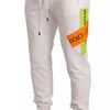Dolce &amp; Gabbana Jogginghose aus weißer Baumwolle mit Logo-Patch
