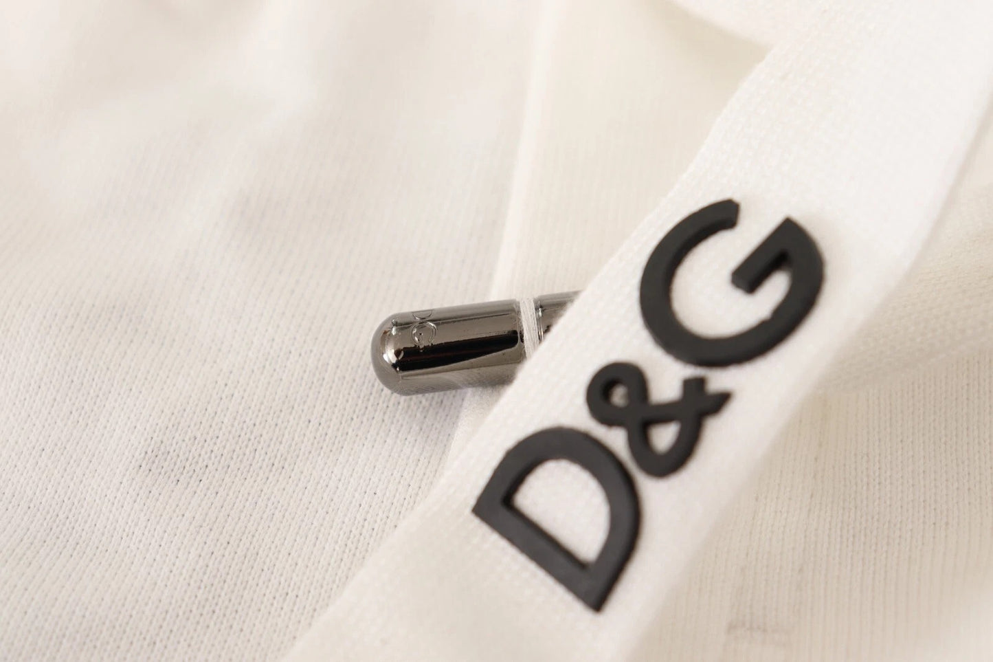Dolce &amp; Gabbana Jogginghose aus weißer Baumwolle mit Logo-Patch