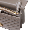 PINKO Mini-Schultertasche aus grauem Leder „Love One“