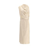 Magda Butrym Cream Silk Casual Dress