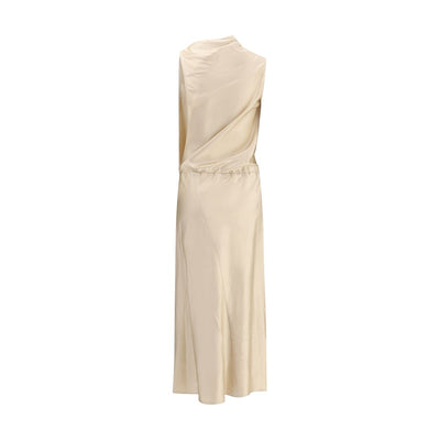 Magda Butrym Cream Silk Casual Dress