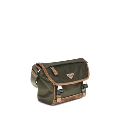 Prada Schultertasche aus recyceltem grünem Polyamid