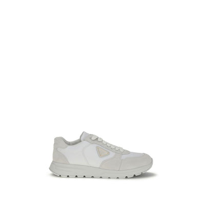 Prada White Recycled Polyamide Athletic Sneakers