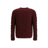 Alexander McQueen Bordeaux Fur Cashmere Sweater