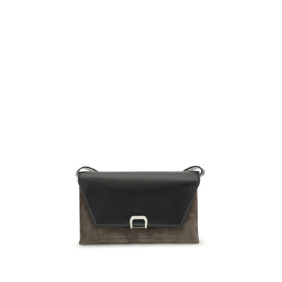 Brunello Cucinelli Black Leather Shoulder Bag