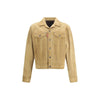 Dsquared² Beige Leather Denim Jacket