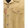 Dsquared² Beige Leather Denim Jacket
