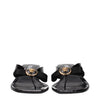 Versace Black Leather Stiletto Heel Sandals