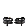 Versace Black Leather Stiletto Heel Sandals