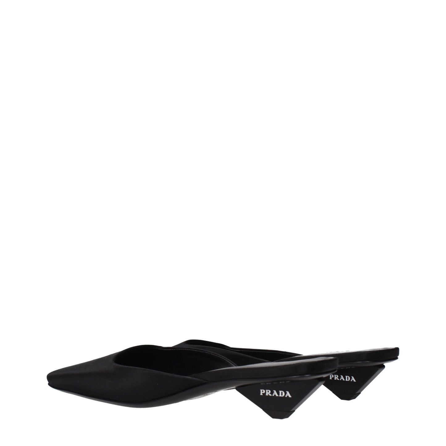 Prada Black Satin Flat Sandals