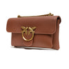 PINKO Schultertasche Love Boucle Riga aus braunem Leder