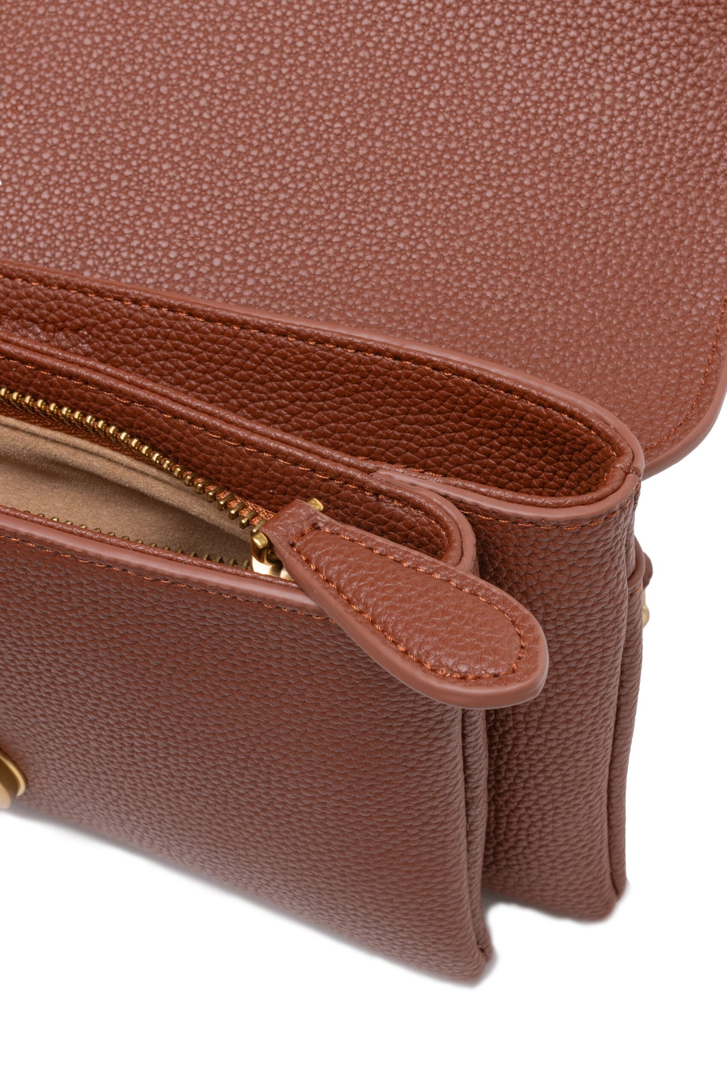 PINKO Schultertasche Love Boucle Riga aus braunem Leder