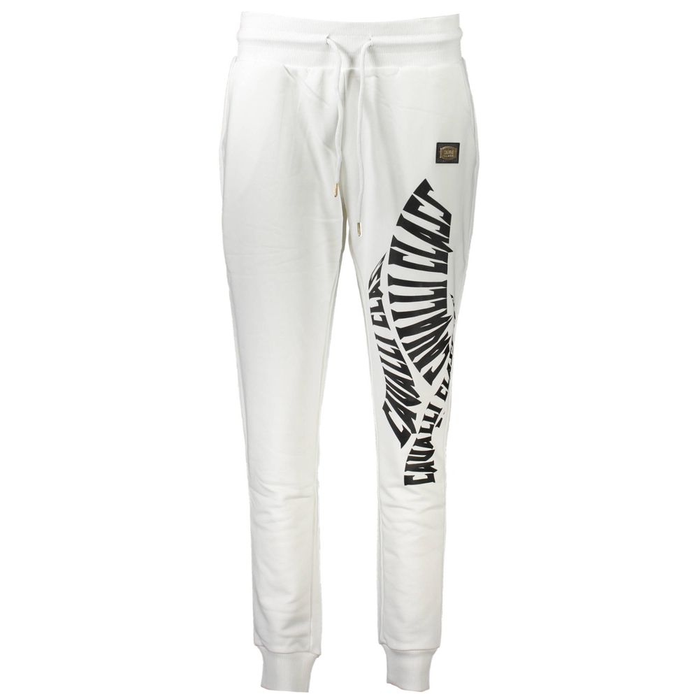 Cavalli Class Bianco Cotton Women Jogger Pant