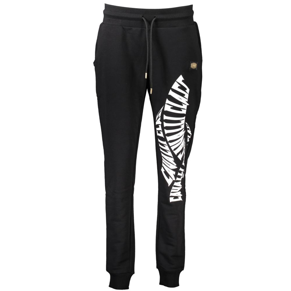 Cavalli Class Nero Cotton Women Sweatpants