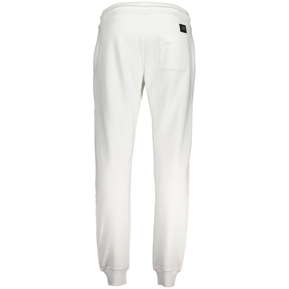 Cavalli Class Bianco Cotton Men Jogger Pant