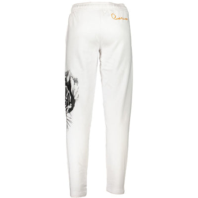 Cavalli Class Bianco Cotton Men's Track Pant
