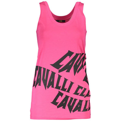 Cavalli Class Rosa Cotton Female Tank Top