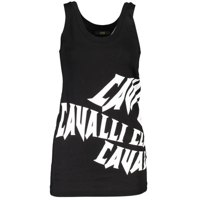 Cavalli Class Black Cotton Women Tank Top