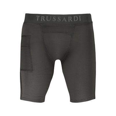 Trussardi Black Polyester Men's Workout Legging