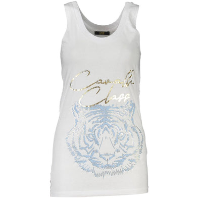 Cavalli Class White Cotton Women Tank Top