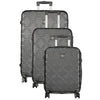 Laura Biagiotti Black Polyurethane Women's Travel Trolley Set