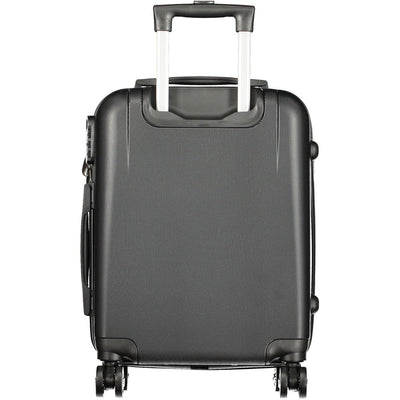Laura Biagiotti Black Polyurethane Women's Travel Trolley Set